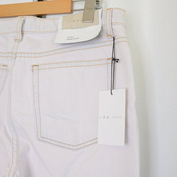 NWT IRO High Rise Slim Straight Leg Off White Jeans Sz 29 - Picture 8 of 10